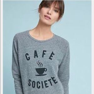Anthropologie Sol Angeles Cafe Societe sweatshirt